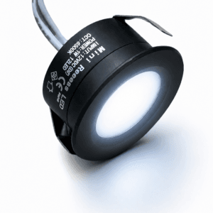 Aten Lighting 12V Black Mini Recessed LED Downlight (IP67) – Compact Waterproof Light for Campervans, Boats & Porches Cool White