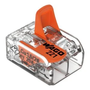 Wago 221-612 2 Way Splicing Connector for 6.0mm Cable