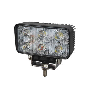Durite DUR0-420-71 6 x 3W LED Work Lamp with 450mm Flying Lead - Black, 12/24V, IP67