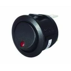 Durite-0-531-05 Red LED On/Off Round Rocker Switch - 12/24V