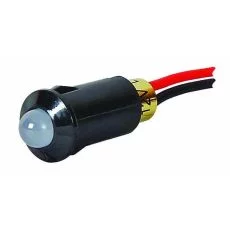 Durite 0-607-05 Red LED Warning Light for 8.2mm Diameter Panel Hole - 12V Red Positive Black Negative