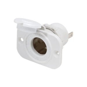 Blue Sea Systems 1011200 12 Volt Dash Socket with Watertight Cap In White