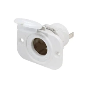 Blue Sea Systems 1011200 12 Volt Dash Socket with Watertight Cap In White