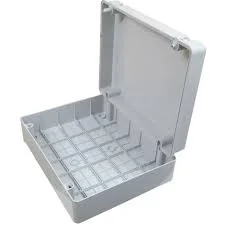 Gewiss GW44210 GWPLAST 75 Grey Weatherproof Junction Box with Smooth Walls & Screw-on Hinged Lid IP56