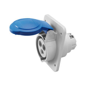 Gewiss 16A 2P+E 230V Angled Panel Mounted Socket IP44 GW62205H