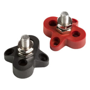 Single Power Distribution Post Red 6mm 150A/48V Positive BB151R