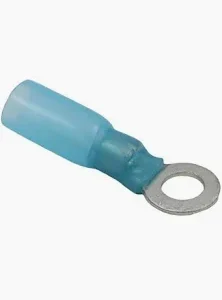 HT119.10 Heat Shrink Ring Terminal 4.3mm in Blue Pack of 10