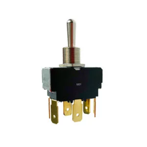 Durite 0-687-50 Splashproof Momentary On Toggle Switch with Rubber Gaiter - 10A at 28V