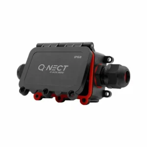 Unicrimp Q-nect QOE8342BLK 4 Pole 2 Way 24A IP68 Inline Connection Box