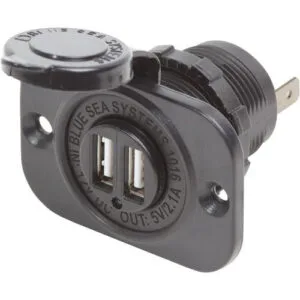 Blue Sea 1016-BSS 2.1A DUAL USB CHARGER BLACK