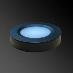 Aten Lighting LED Black Slim Downlight, Surface Mounted Warm White