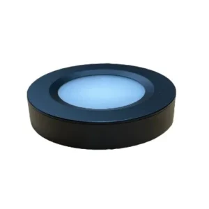 Aten Lighting LED Black Slim Downlight, Surface Mounted Warm White