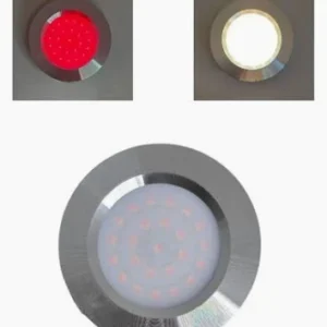 Aten Lighting 12V / 24V LED Chrome Red / Warm Downlight, 70mm
